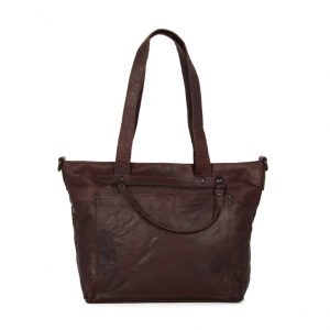 Spikes & Sparrow Laptop Shulderbag Darkbrown