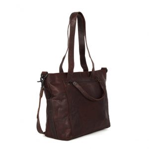 Spikes & Sparrow Laptop Shulderbag Darkbrown